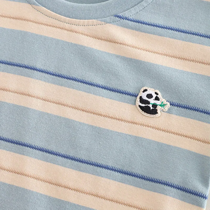 Conjunto verano niño con rayas – Camiseta manga corta y shorts]!d~[="132"/> - imagen 4