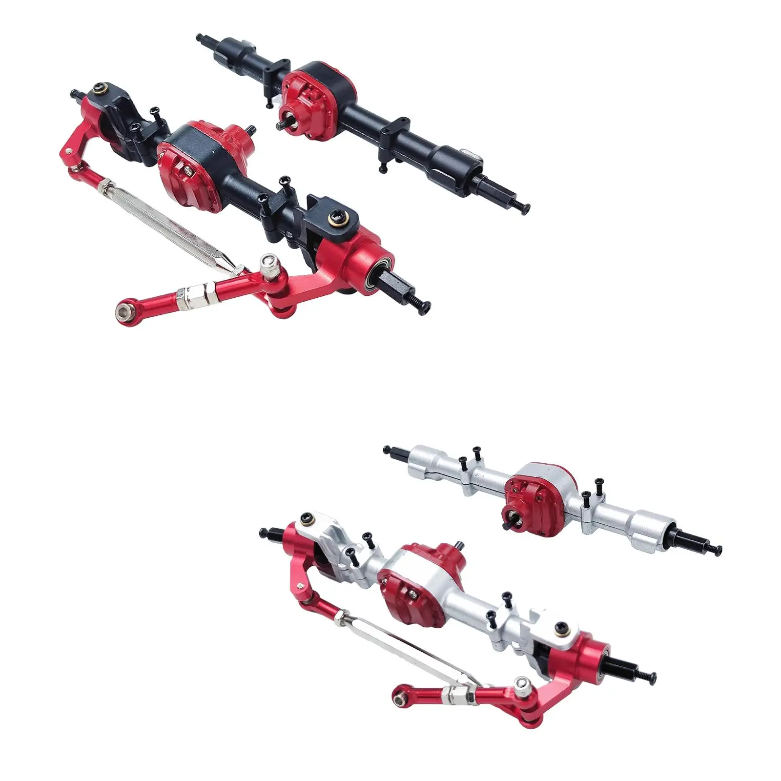 1/12 Front and Rear Axle Set Steering Cup Front Rear Axle Assembly Set RC Car Axles for MN82 LC79 RC DIY Accessories Car Car