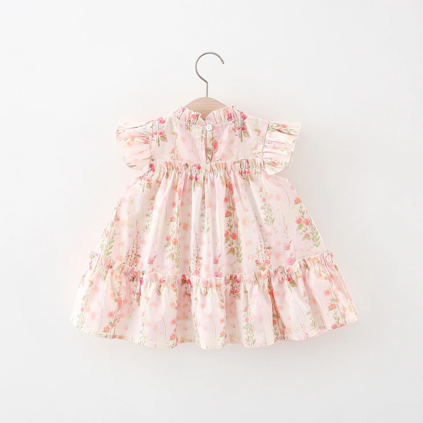 Vestidos de niña de flores de verano de 2 piezas, moda coreana, bonito vestido de princesa sin mangas para niños pequeños + bolso con lazo, ropa de Boutique para niños B113 - imagen 2