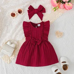 Vestido princesita bebé con lazo – Conjunto Navidad