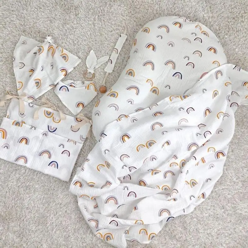 D7YD Sábana ajustable para Moisés, cómoda sábana ajustable algodón para cochecito bebé, regalo para niños y niñas - imagen 4