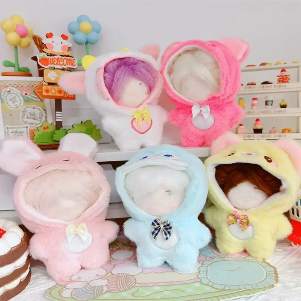 Set de ropa para muñecas con mono animal y traje peluche - imagen 2