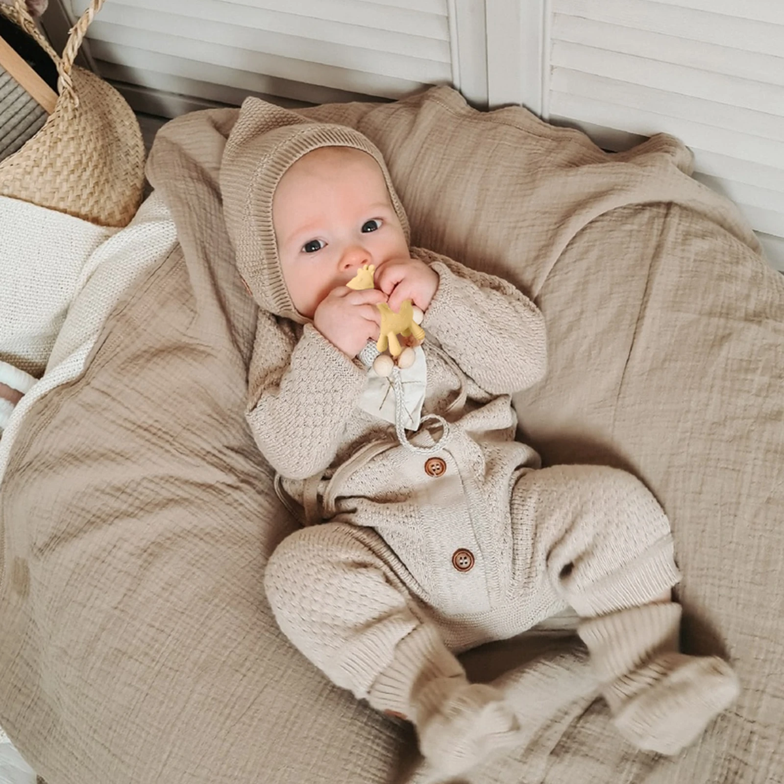 Mordedor de silicona para bebé, juguete para la dentición, bonito diseño de ciervo, fácil agarre, regalo perfecto para Baby Showers, vacaciones navideñas para recién nacidos, 1 ud. - imagen 2