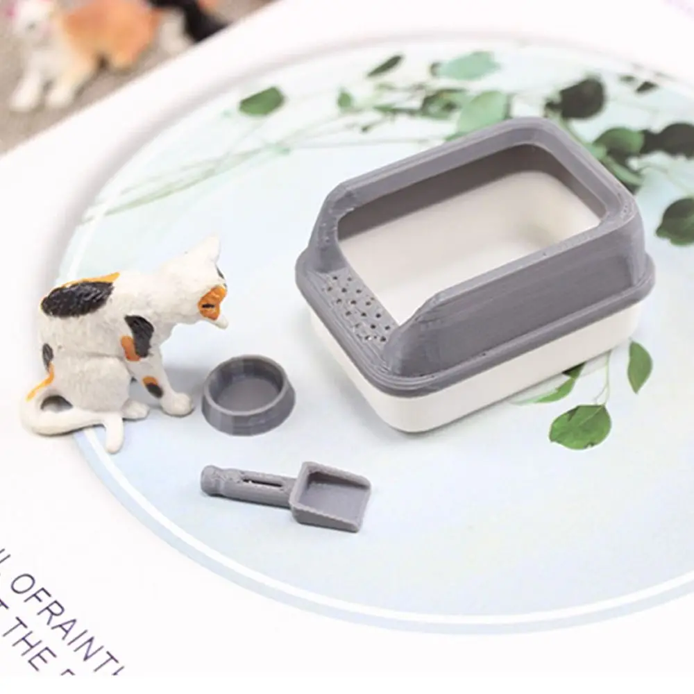 Caja de arena para gato en miniatura de casa de muñecas - imagen 2