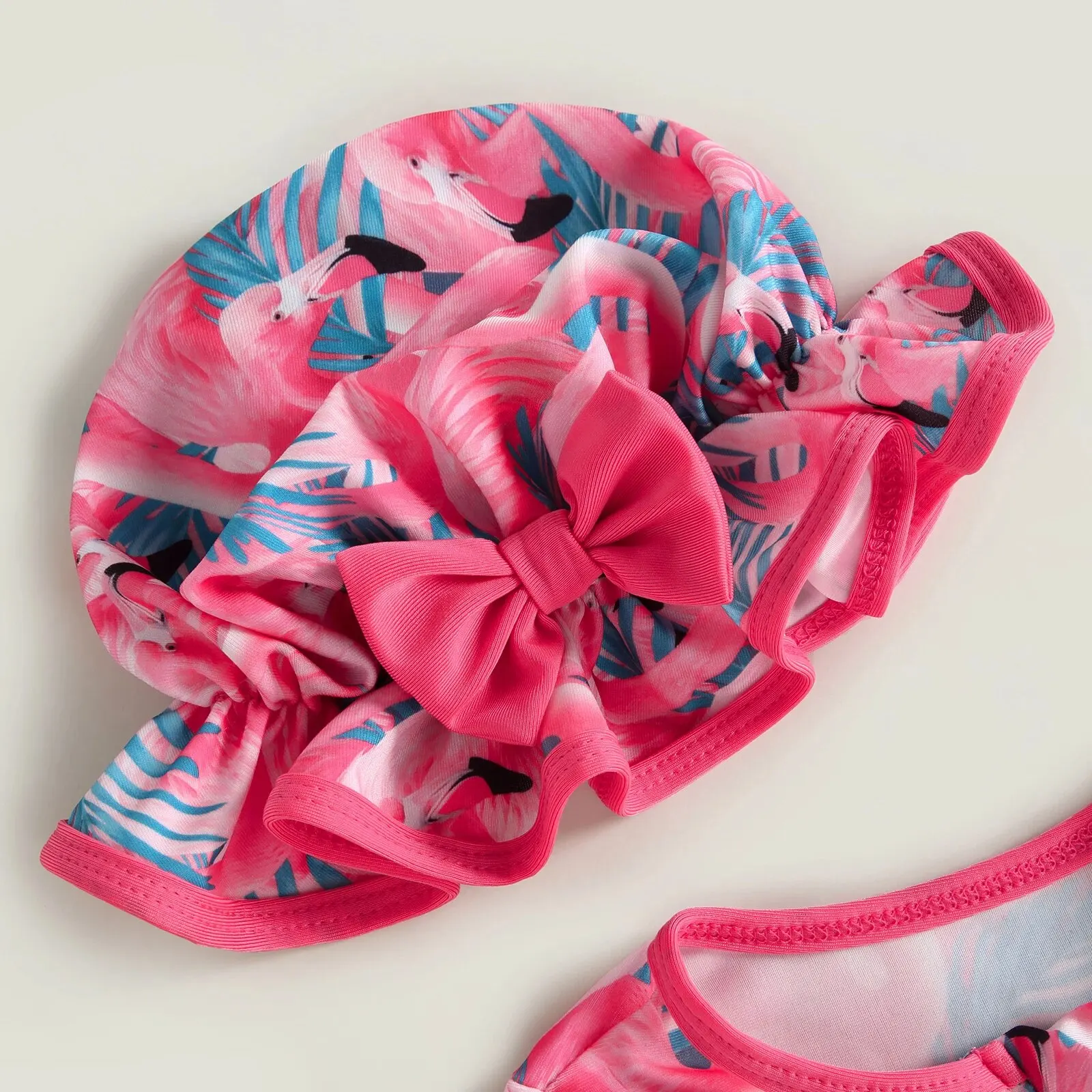 Traje de baño niña manga larga estampado flamenco con cremallera - imagen 5