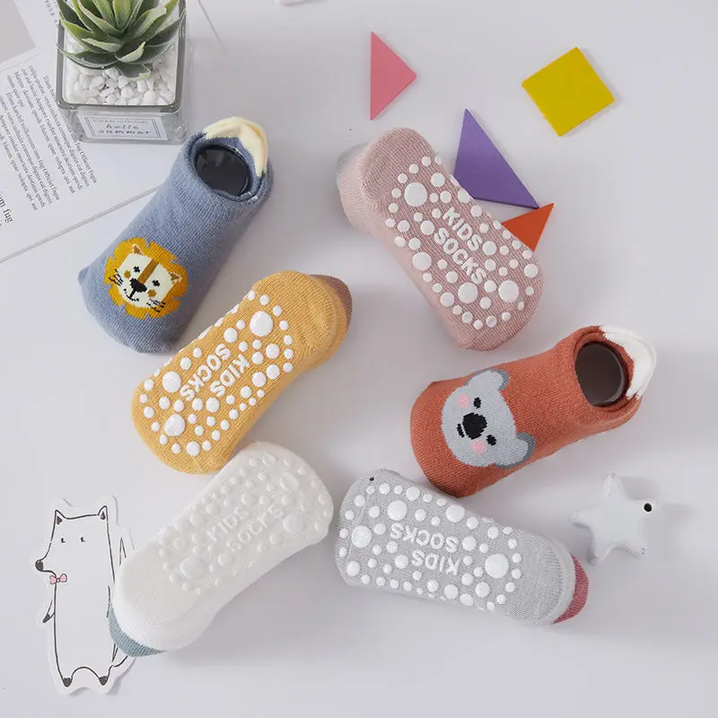 6 par/lote de calcetines para bebés recién nacidos, calcetines suaves de algodón con dibujos animados para niños y niñas, calcetines cortos antideslizantes para niños de 0 a 5 años - imagen 5