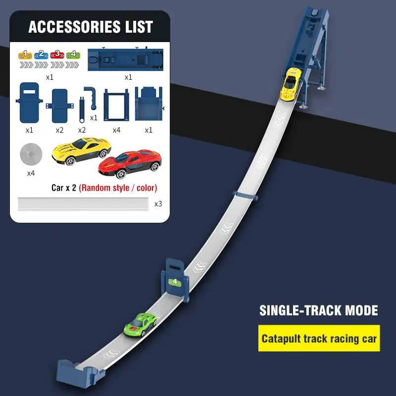 2 cars 1 track blue