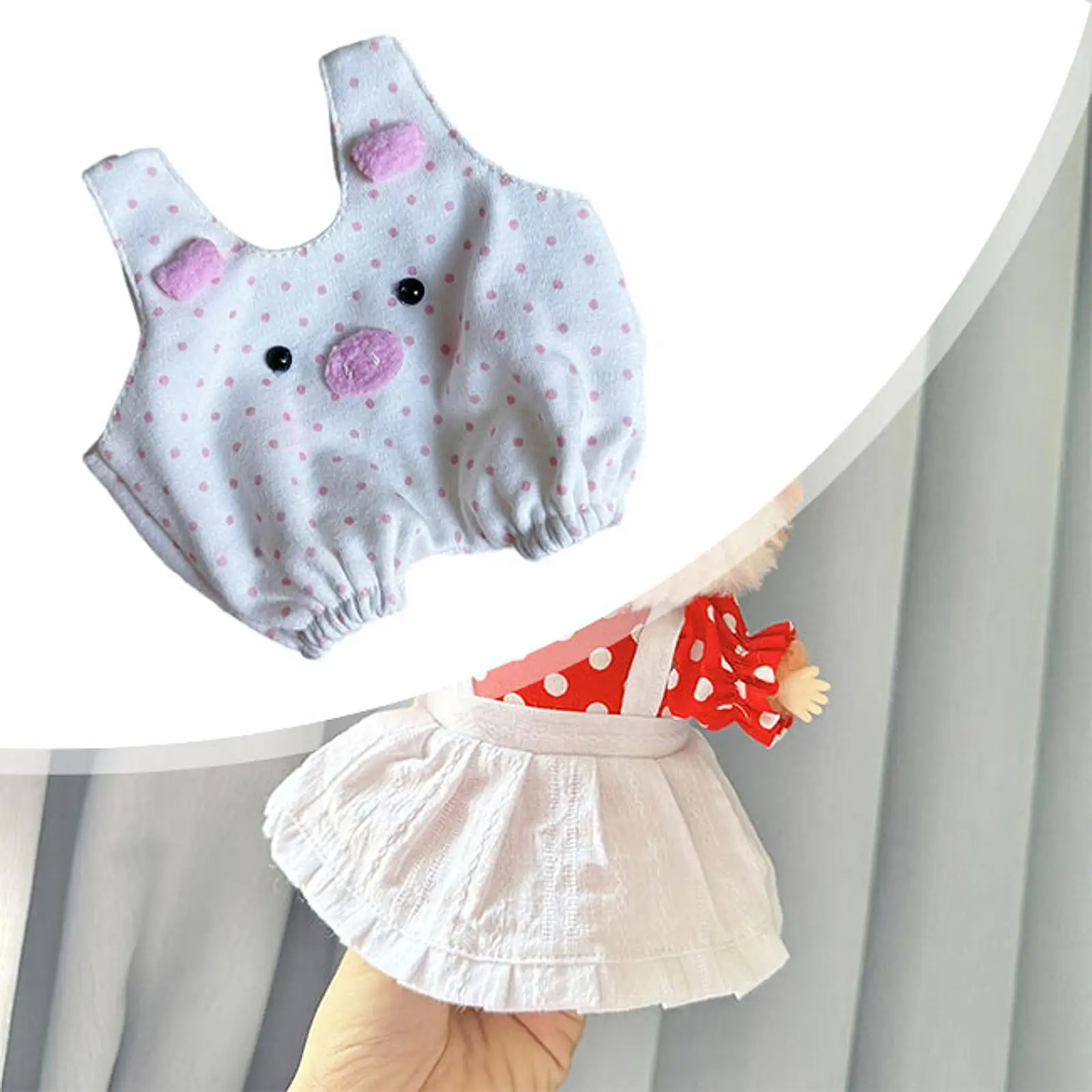 20cm Dolls Clothes Soft Pig Pattern Pants for Photo Props Cosplay DIY Crafts