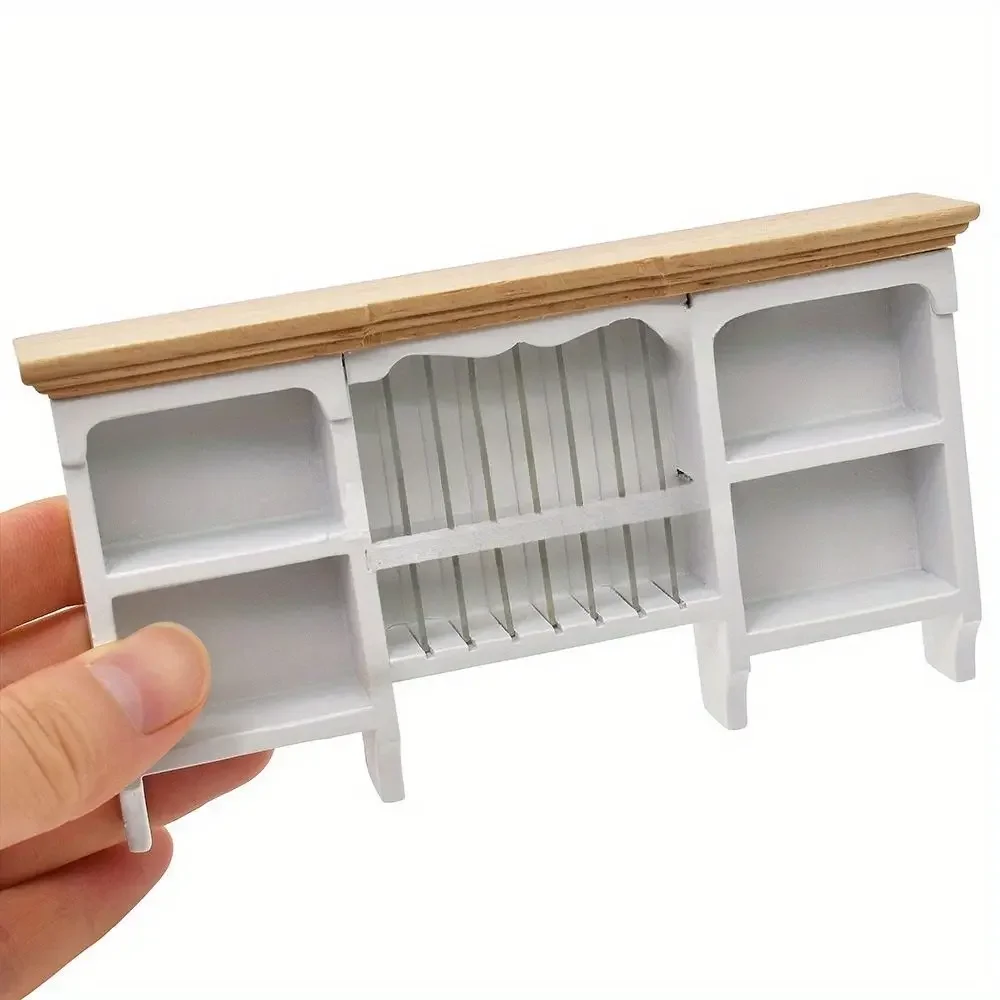 Gabinete colgante madera para casa muñecas con estantes exhibición - imagen 3