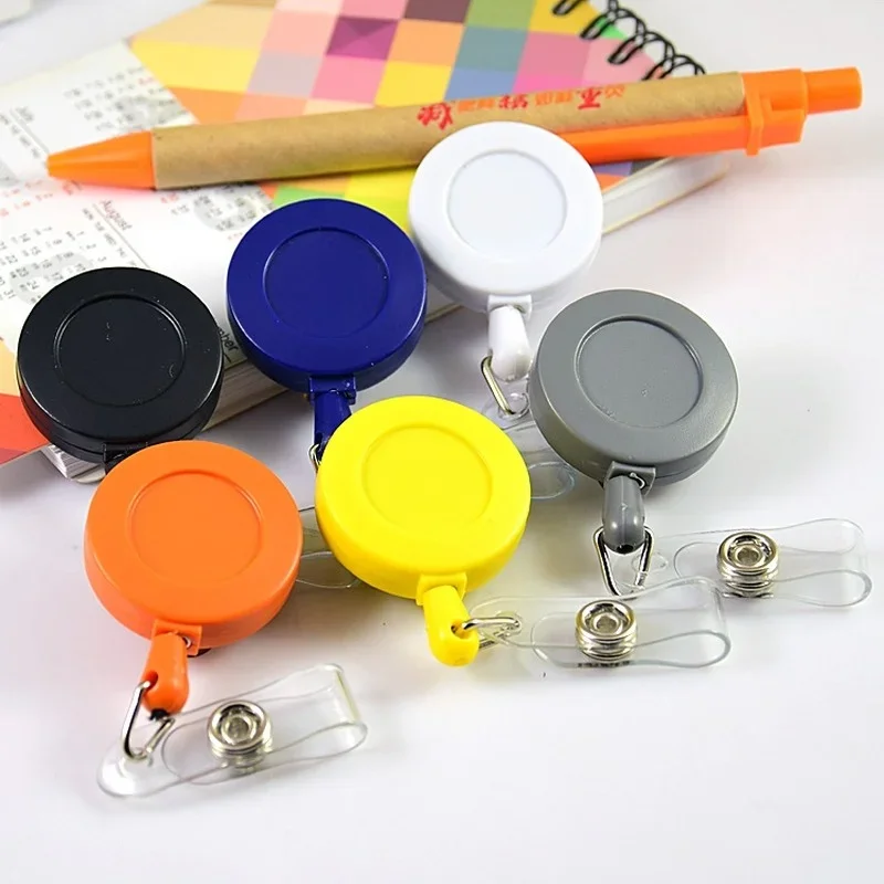 10 Uds. Carrete retráctil para insignia, cordón de identificación de plástico, etiqueta de nombre, llavero, Clips de cadena, soporte para insignia de enfermera de Hospital, soporte para credenciales - imagen 4