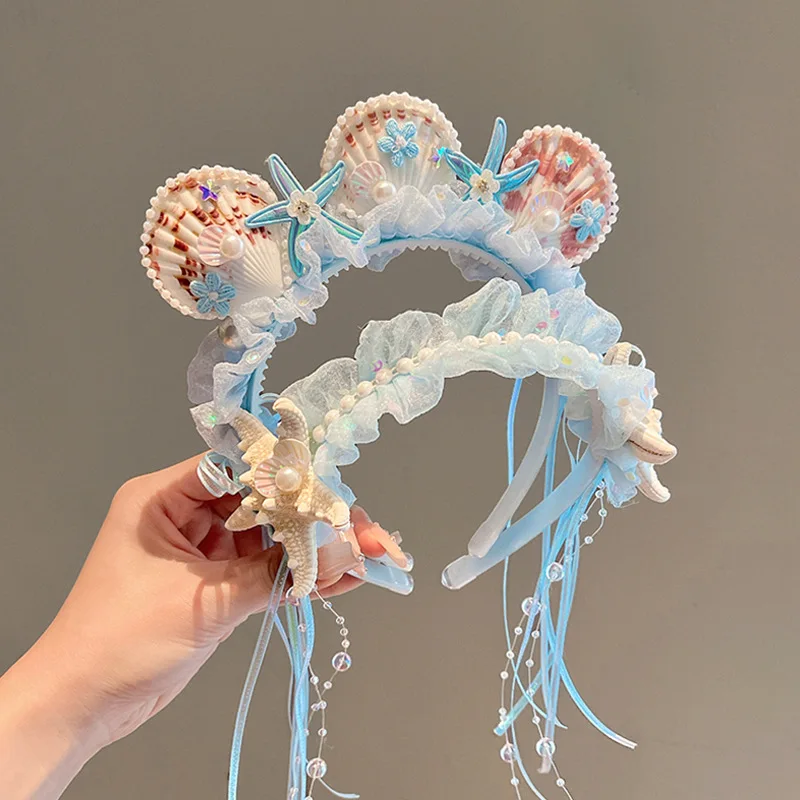 Pinza para el pelo de sirena con lazo de encaje para niñas - imagen 2