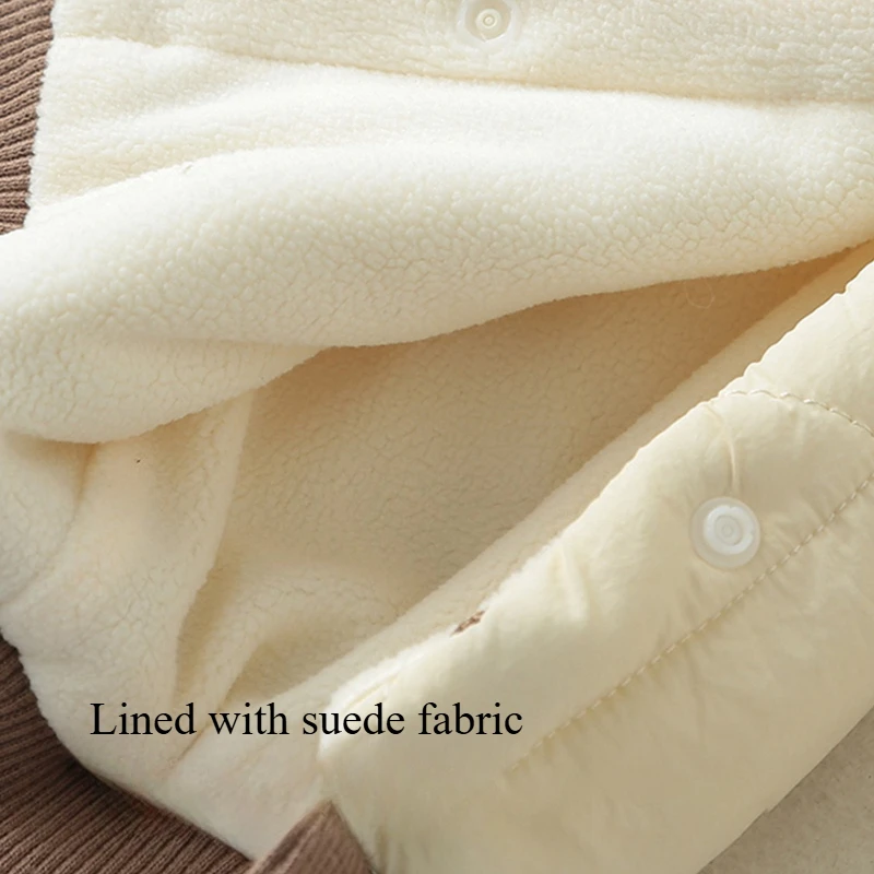 Mameluco bebé con capucha de oso y estrellas - Abrigo invierno unisex - imagen 5