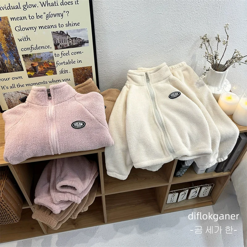 Conjunto reversible de lana para niño – Abrigo y pantalón de invierno