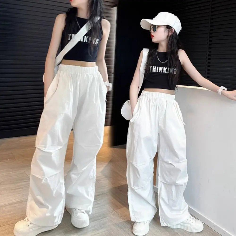 Ropa de calle de moda para niñas, ropa de Hip Hop, trajes de verano Y2k, conjunto de ropa para adolescentes, chaleco, pantalones Cargo, traje, ropa de calle - imagen 4