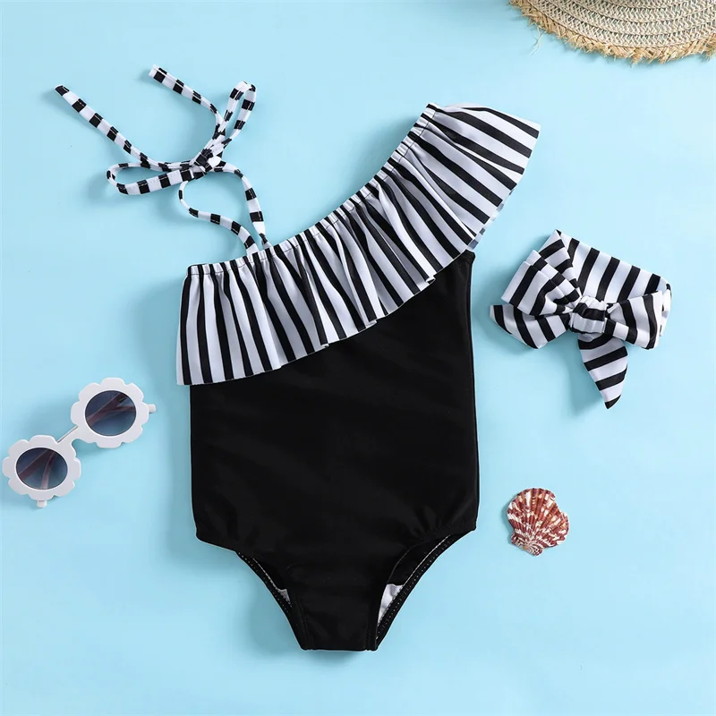 Traje de baño infantil de verano con rayas – Secado rápido sin mangas - imagen 4