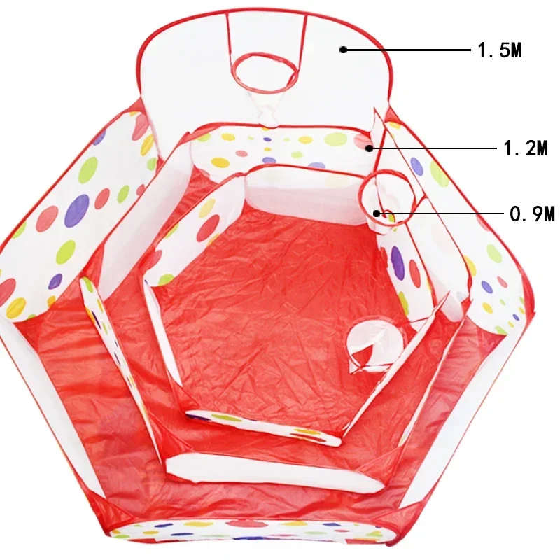 Parque infantil con piscina de bolas y cesta para bebés - imagen 4