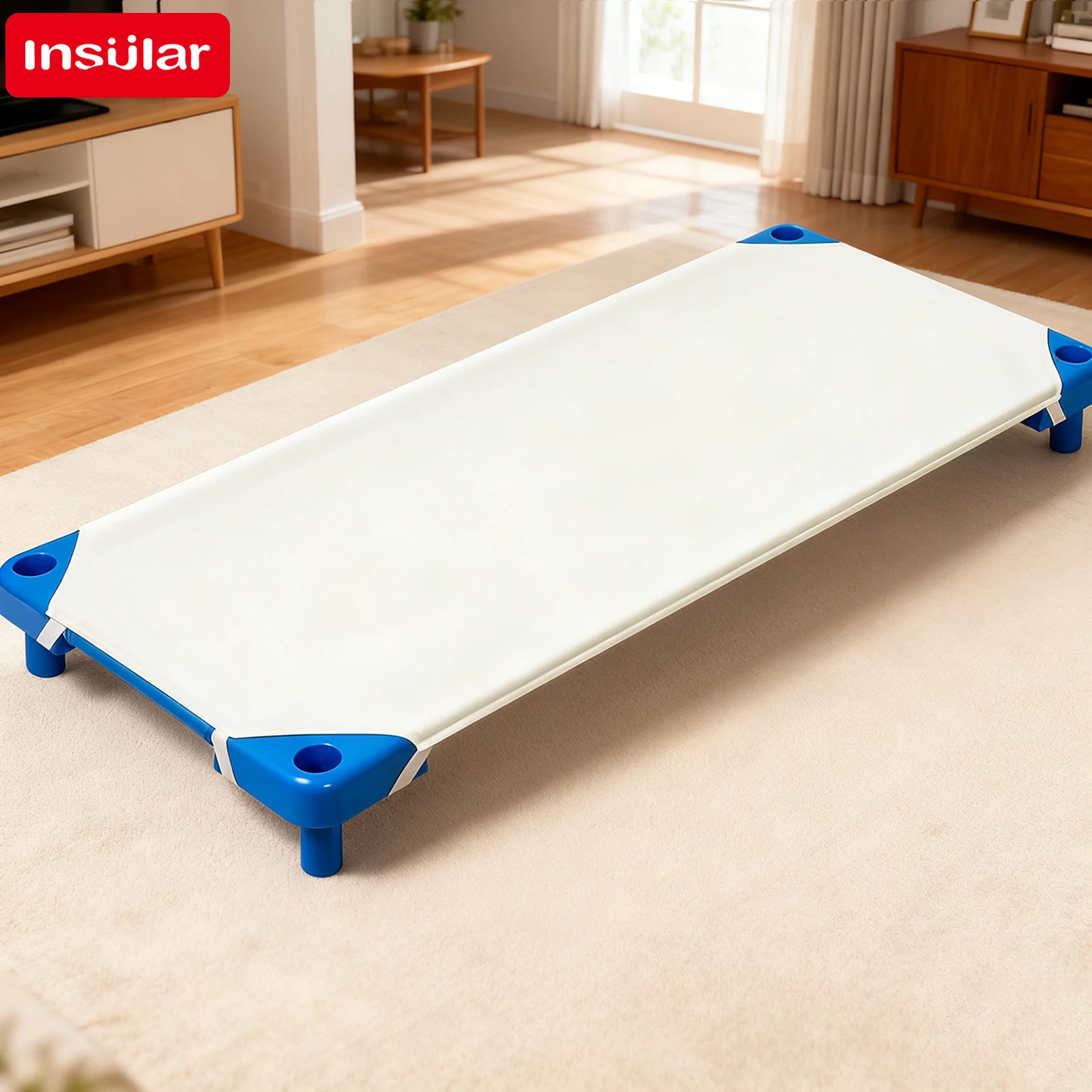 Sábana bajera para jardín de infantes con ventilación, cuerda suelta y ajustada, funda para cuna de siesta para niños, Sábana portátil de 4 esquinas, bandas de goma - imagen 5