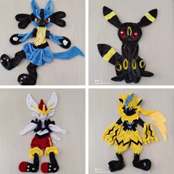 Peluche Pokemon gigante – Lucario y Eevee, muñecos suaves para niños