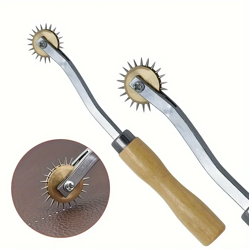 Rueda de marcado de Overstitch de acero inoxidable de "Grado Profesional" para costura de artesanía de cuero, dientes de engranaje duraderos para trazado preciso - imagen 3
