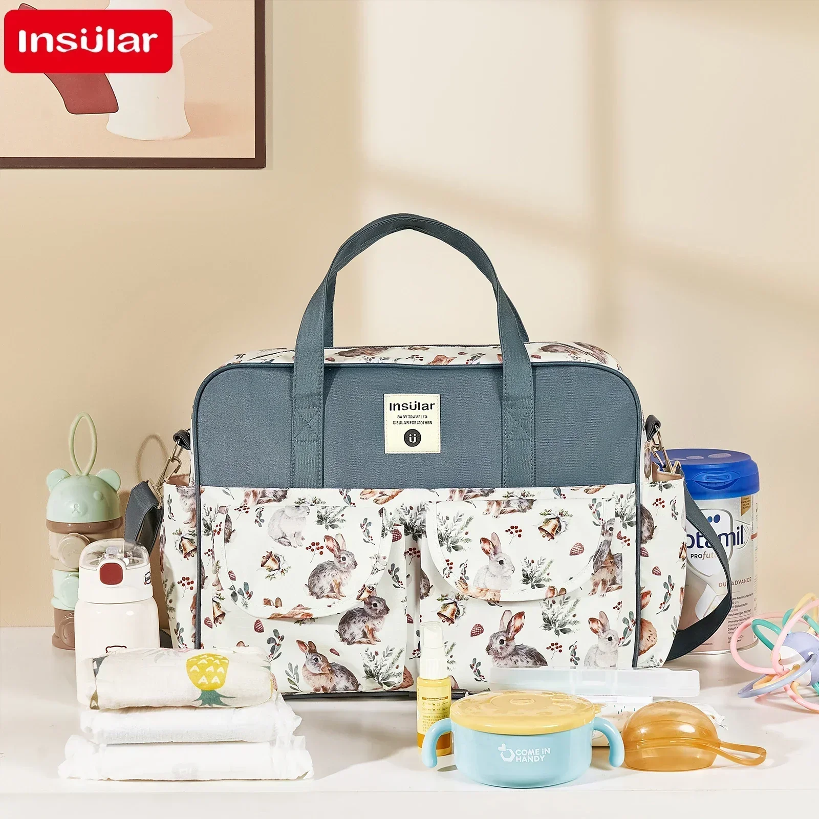 Bolsa maternity impermeable gran capacidad – Bandolera viaje bebé - imagen 3