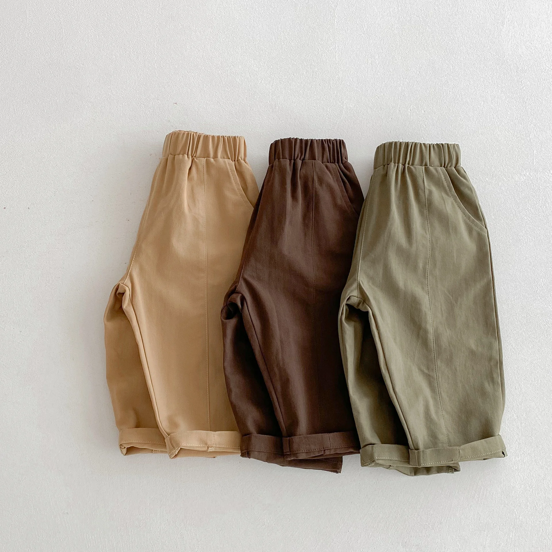 Pantalones largos infantiles de algodón suave unisex - imagen 4