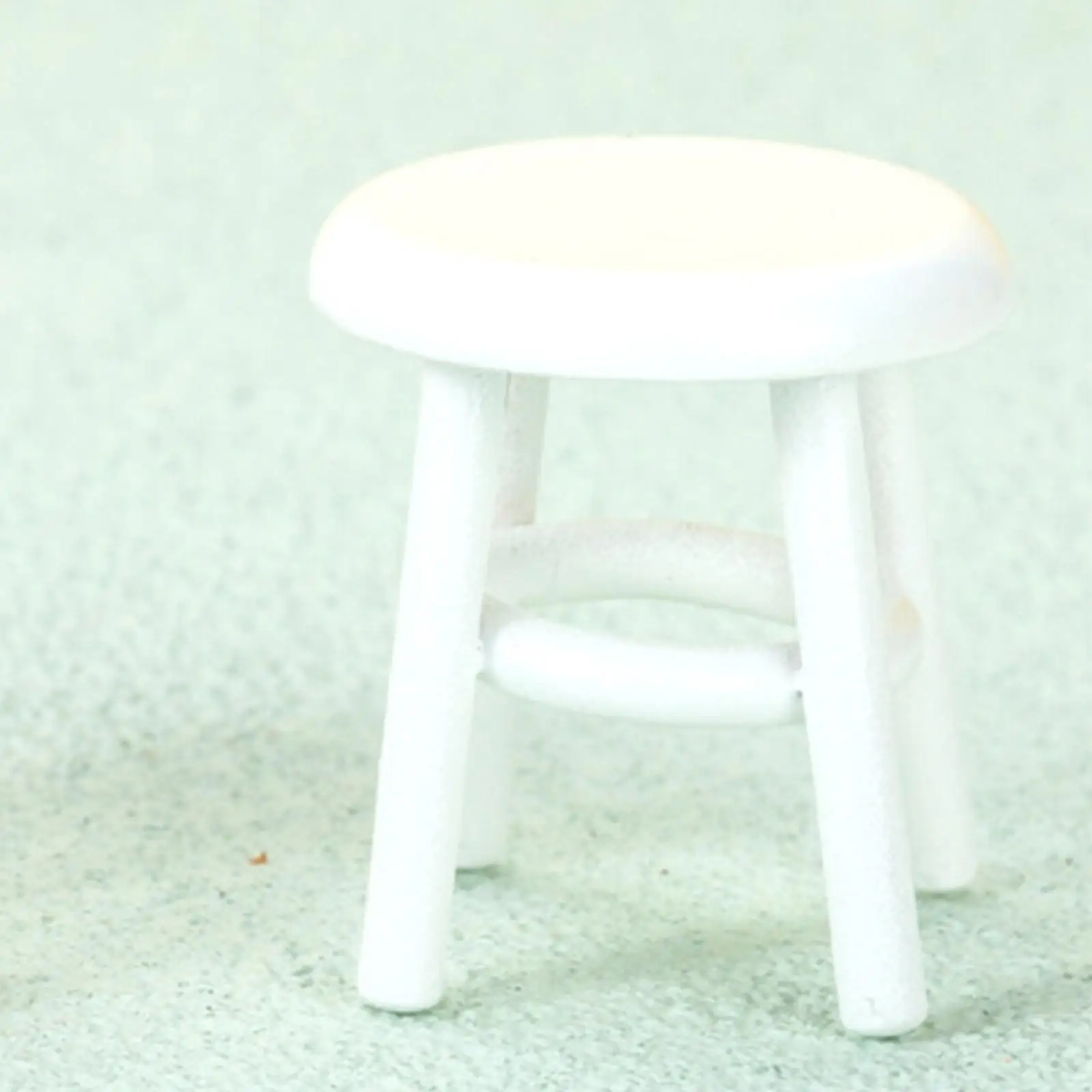 3-4pack Miniature Stool Round Stool Seat Furniture for 1/12 Dollhouse Kitchen