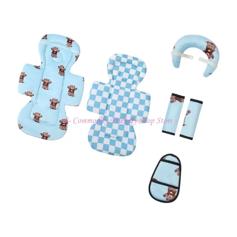 85ae Doble para cochecitos doble revestimiento Ayuda ASIENTA ASIENTA CHUCHING TELA segura Fácil limpiar mayoría - imagen 5