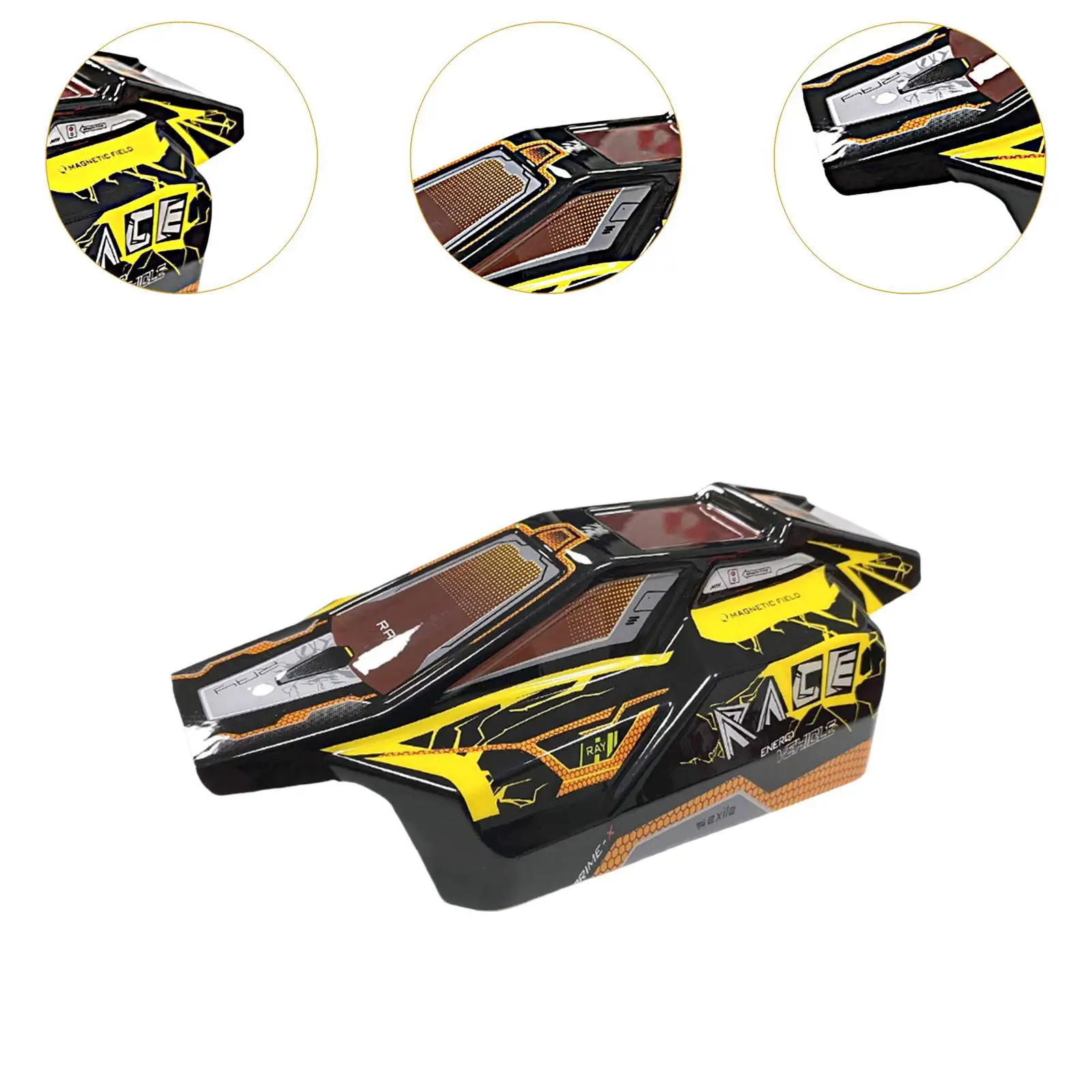 Carcasa de coche RC a escala 1/16, fácil de instalar, actualización resistente, reemplazo para 16201 - imagen 5