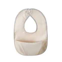 Babero impermeable de alimentación con recogedor suave