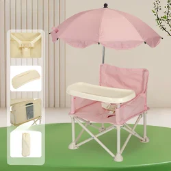 Silla infantil plegable con respaldo para playa y camping cómoda