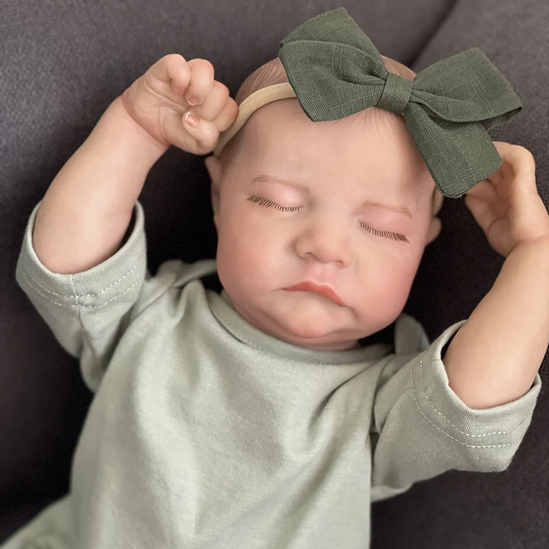 Muñeca Reborn Levi de cuerpo completo para recién nacido, muñeco de tacto suave con piel 3D, pintura de múltiples capas con venas visibles, 48CM - imagen 2
