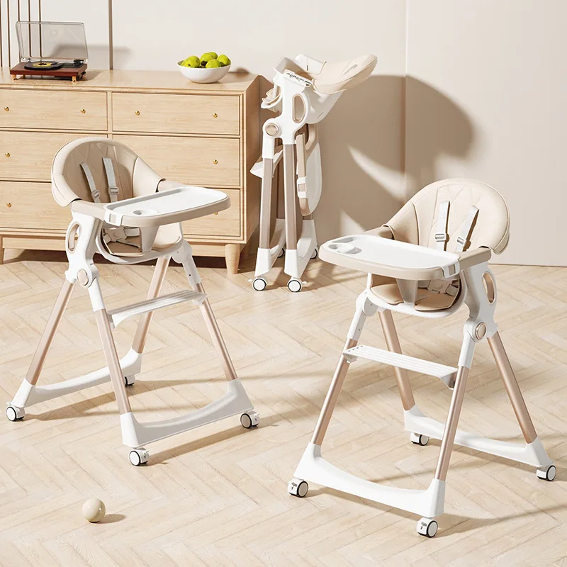 Silla de comedor para bebé, silla de comedor portátil plegable para niños, silla de aprendizaje para el crecimiento del bebé, comedor multifuncional