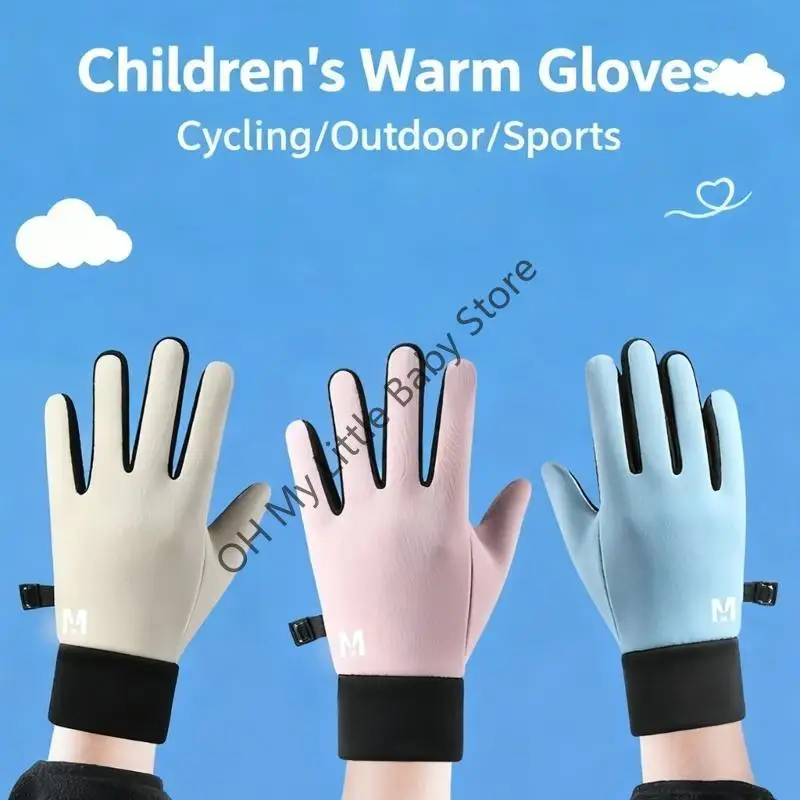 Guantes lana para niños M76C, resistentes agua con pantalla táctil, para aventuras invernales - imagen 5
