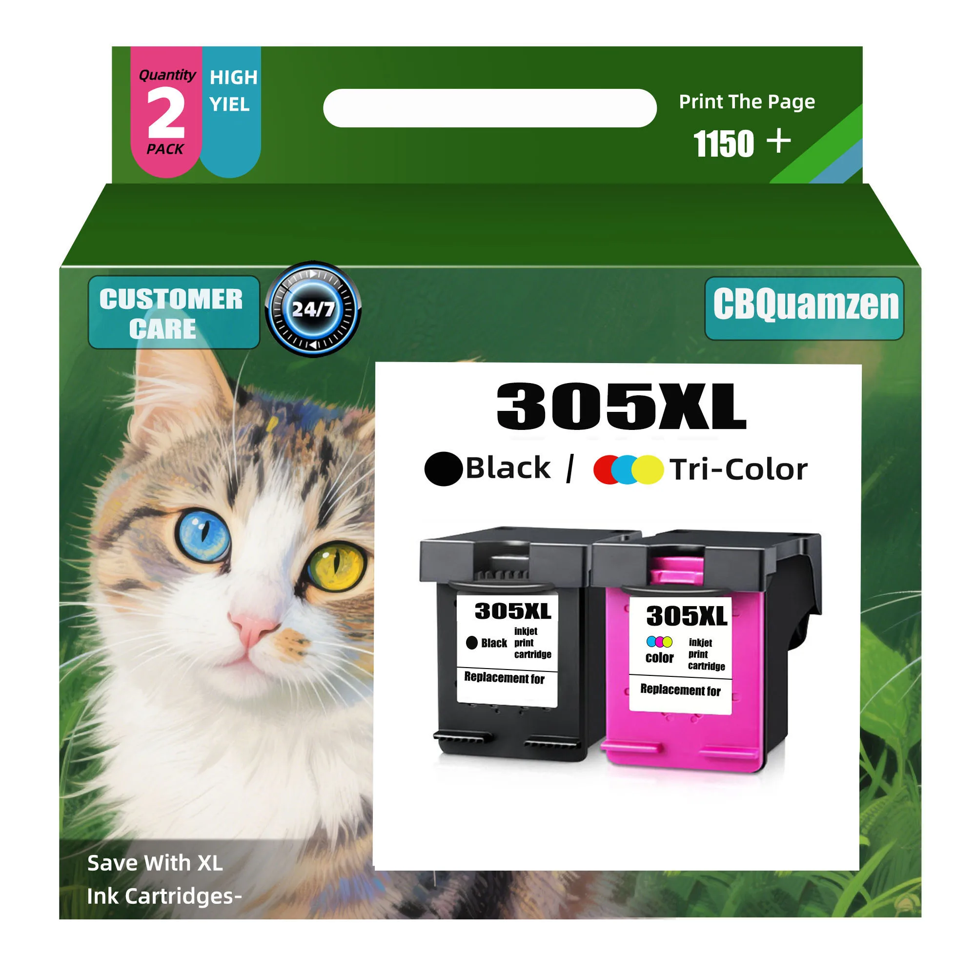 Cartucho de tinta 305XL compatible para HP Deskjet – Negro y color - imagen 3