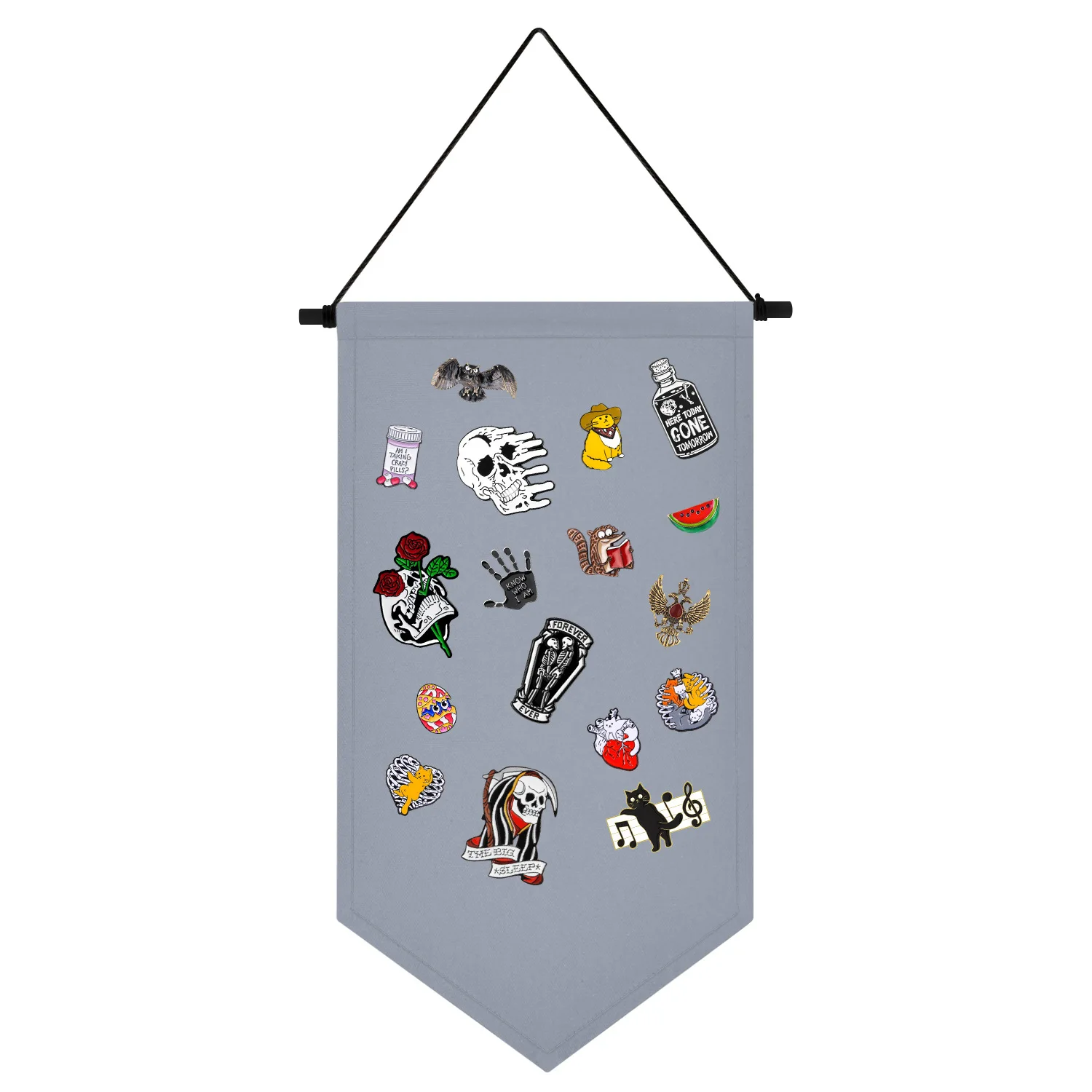 Paño de almacenamiento de insignias, tablero de colección, broche, medalla, exhibición, colgante, almacenamiento Ins colorido, tela colgante, broche largo, almacenamiento colgante - imagen 3