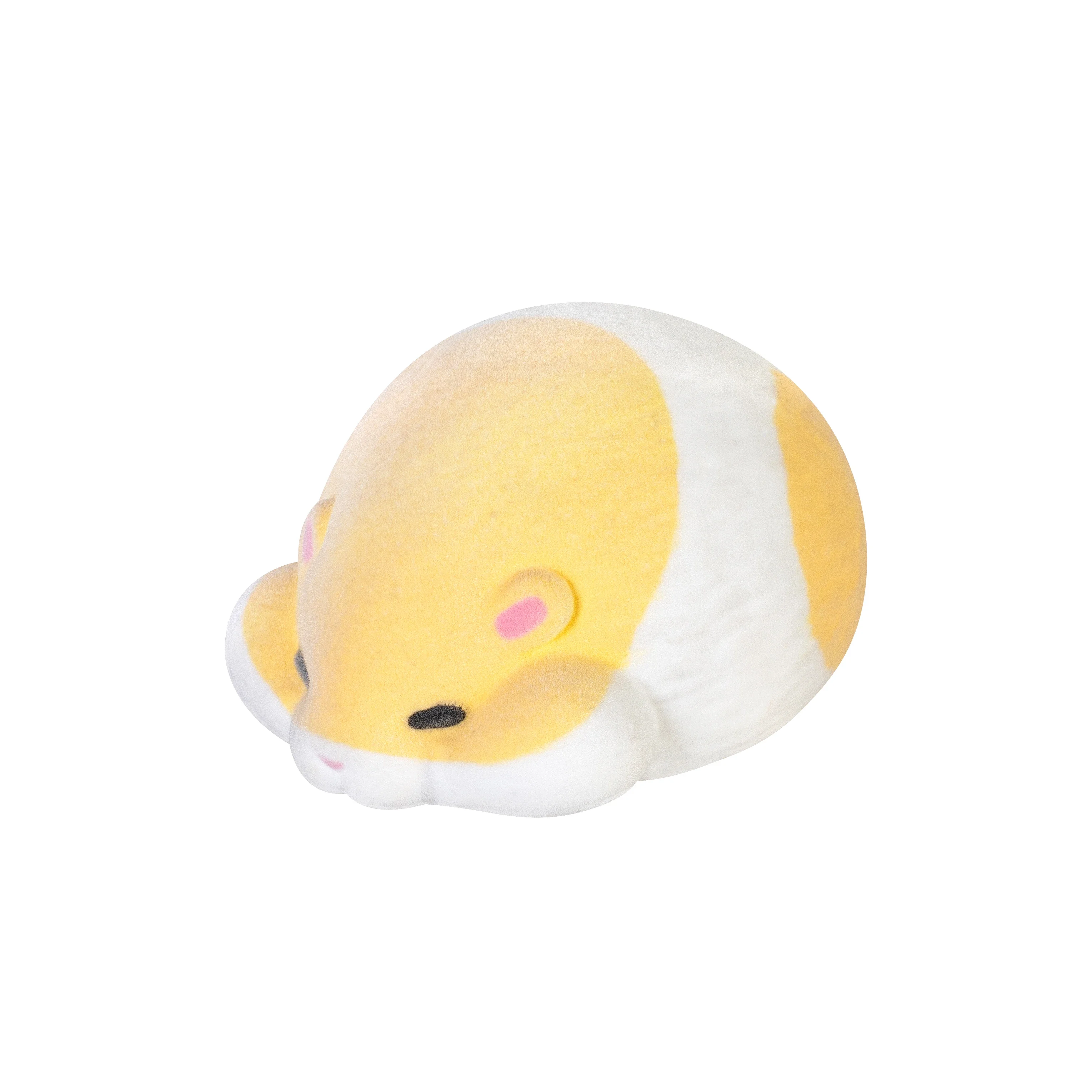 Juguetes de cápsula amarilla, lindo kawaii, hámster Tsumukko graso, parte 2, muñecas flocadas apiladas, figura de chirrido para aliviar el estrés - imagen 5