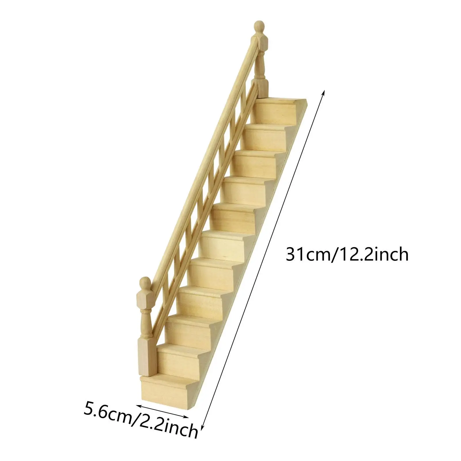 1:12 Scale Miniature Stairs Dollhouse Furniture for Photo Props Decoration