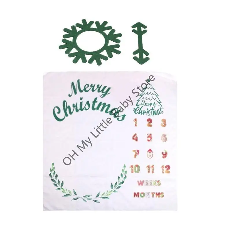 M76C Christmas Baby Blanket Fotografía Propiedades Sondas fotos telas fondo para niñas niñas Crecimiento tela - imagen 2