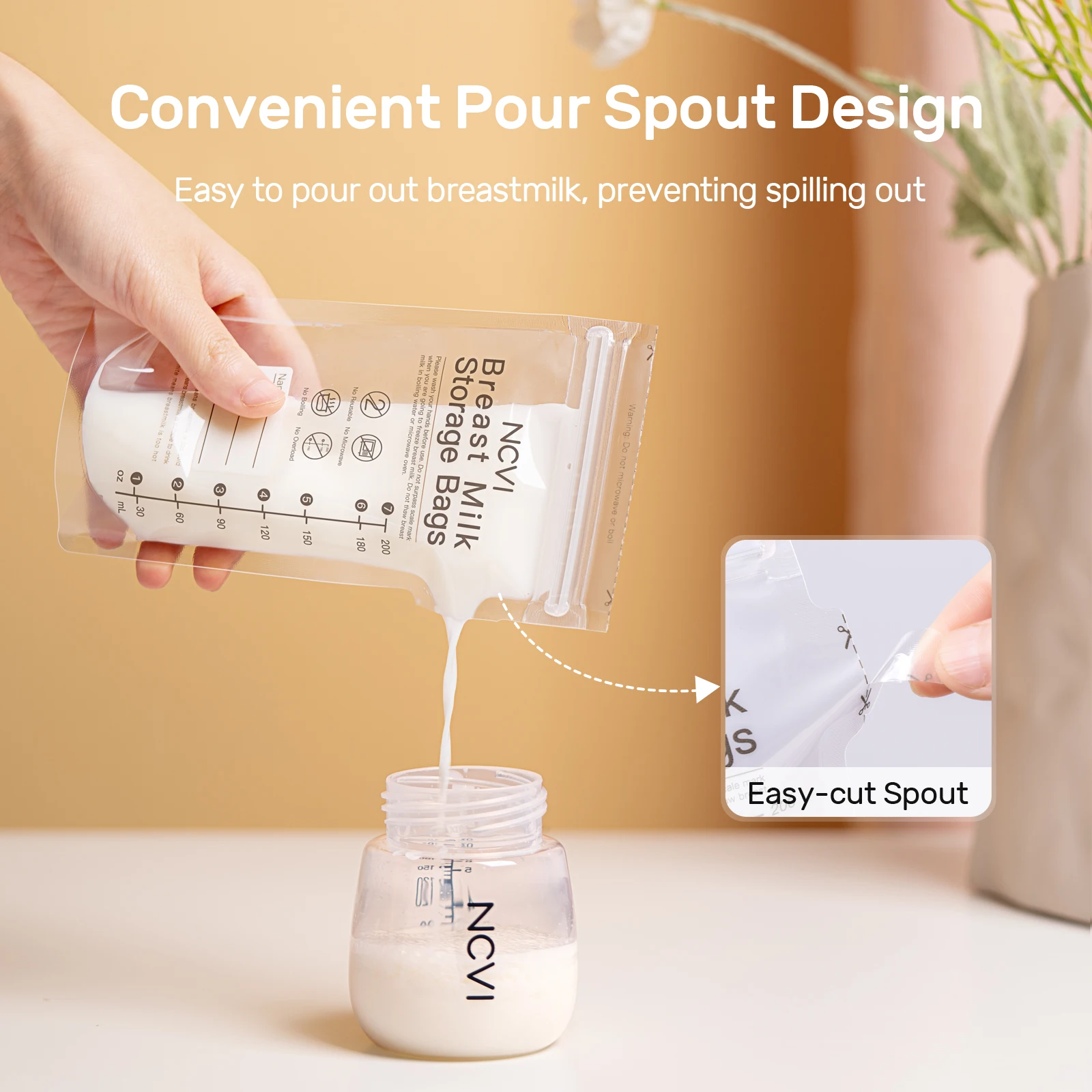 NCVI Bolsas para congelar leche materna con sensor de temperatura - imagen 2