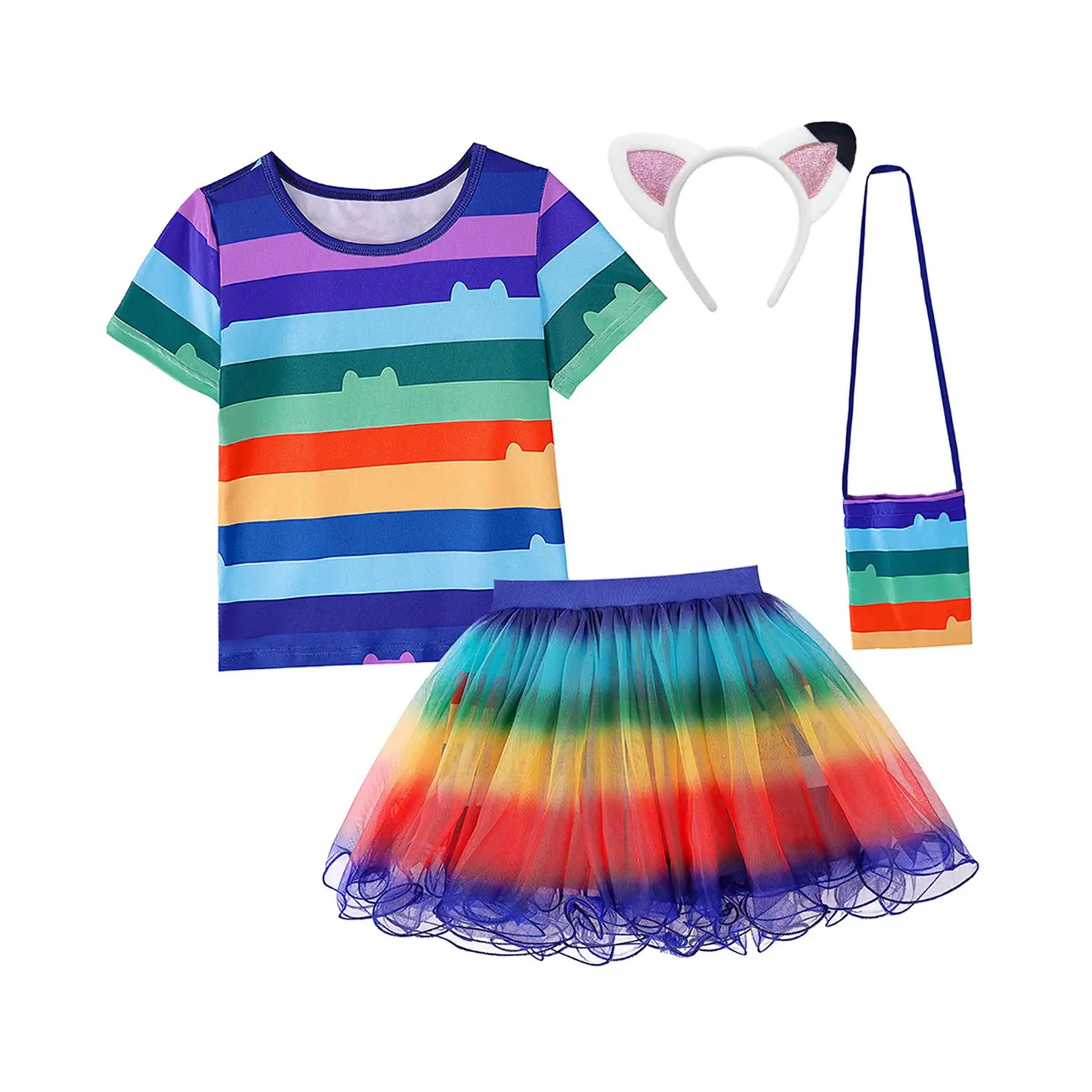 Doll Clothes and Accessories Doll Dress Set Crafts with Accessory Costume Decor Outfit Mesh Skirt Set for Presents Activities
