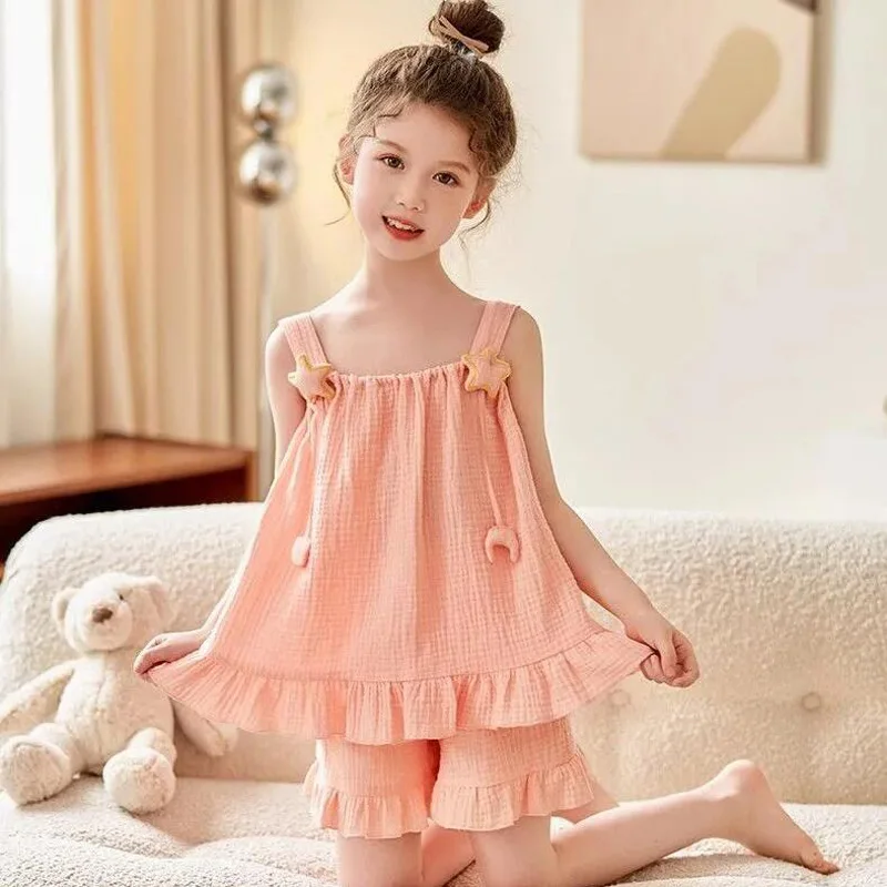 Conjunto pijama verano niñas algodón – Ropa dormir manga corta - imagen 5