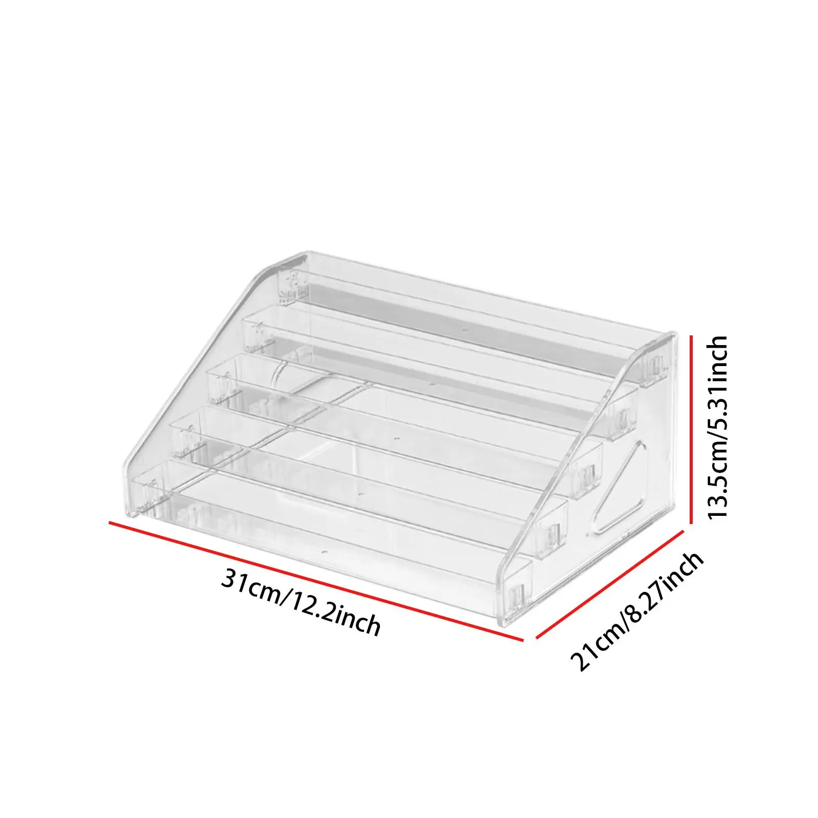 Acrylic Display Riser Storage Rack Multipurpose Tiered Nail Polish Holder for Tabletop Jewelry Collectibles Toys Action Figure