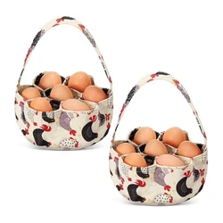 Cesta recolectora de huevos de lona para granja y hogar