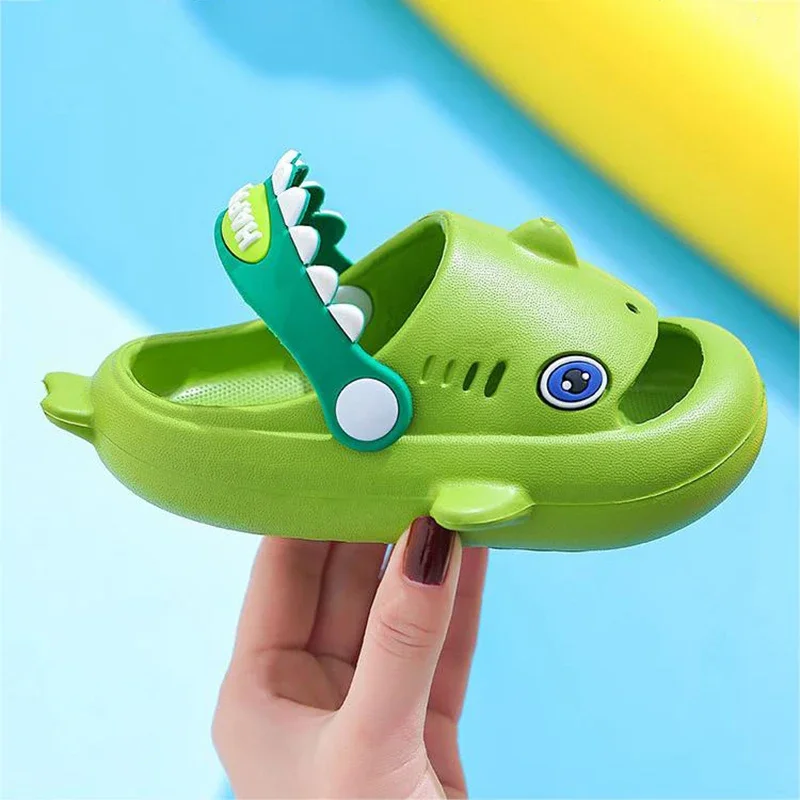 Zapatillas de tiburón Megalodon para niños, protección del dedo del pie, calzado antideslizante impermeable para jardín, sandalias de playa informales para exteriores para niños y niñas - imagen 4