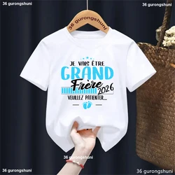 Camiseta estampado francés embarazo niño – I Am Going To Become Big Brother 2026 Kawaii