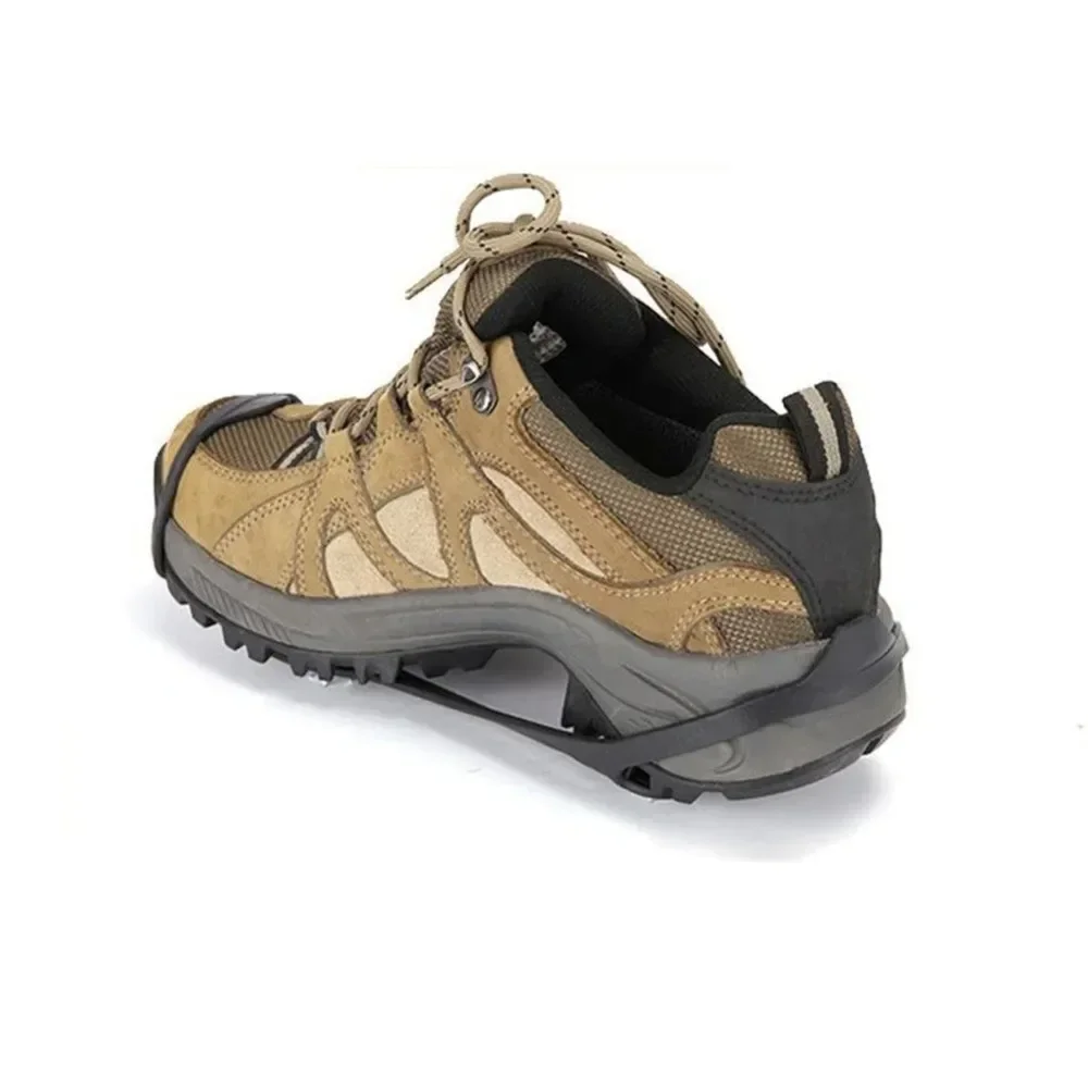 1 par nuevo 5/8 dientes pinza de hielo punta antideslizante Universal Spike Grips tacos Spike cubiertas de zapatos invierno al aire libre - imagen 4