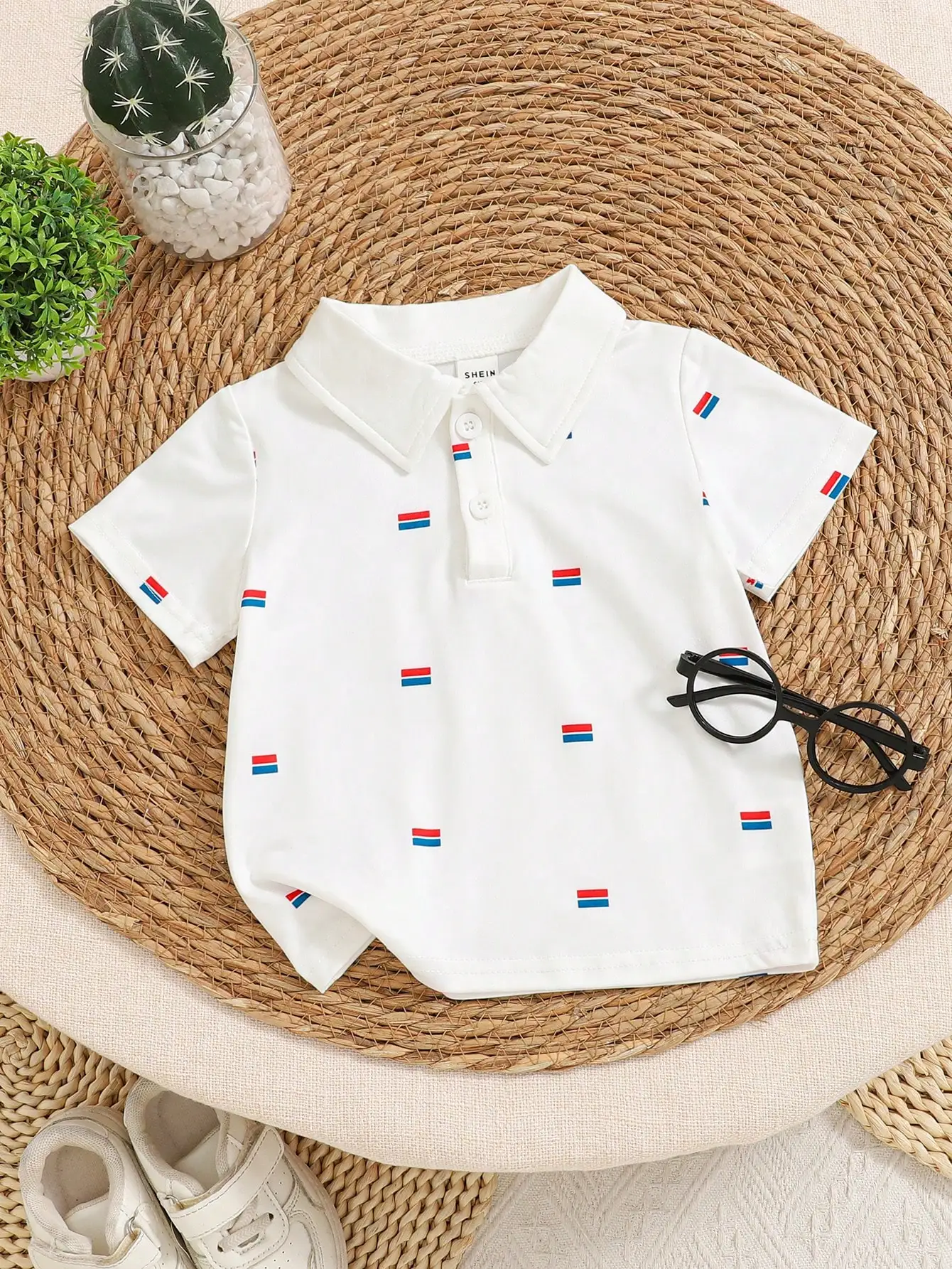 Polo infantil de verano con solapa manga corta – Algodón para niños - imagen 2