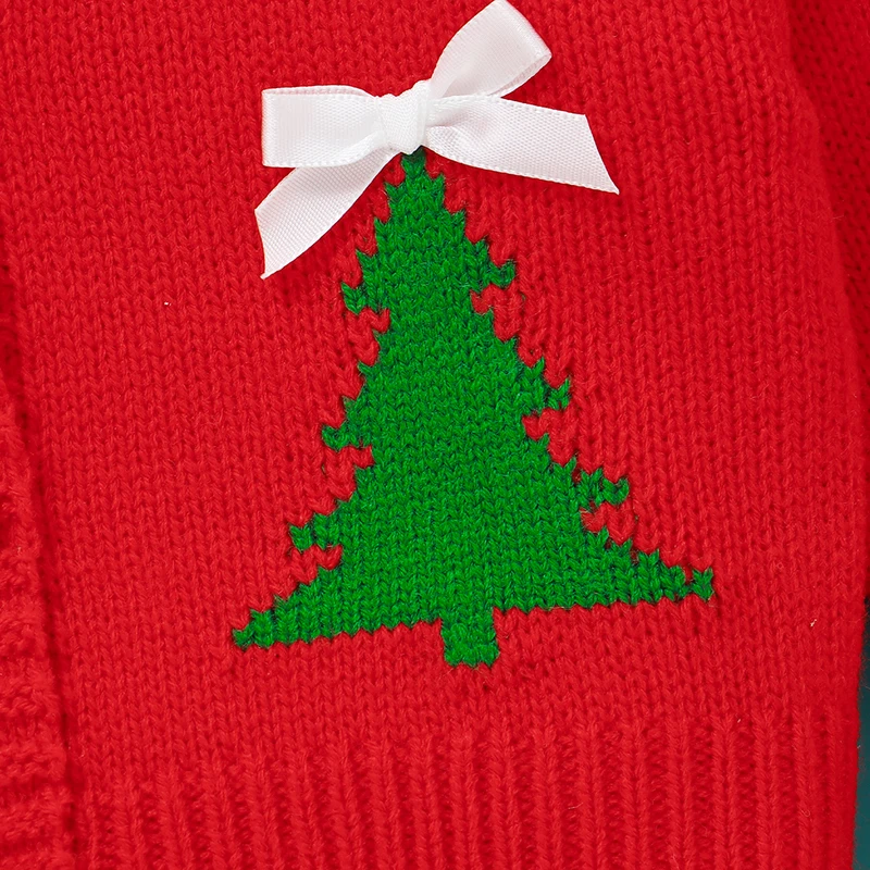 Suéter de Navidad para bebé recién nacido, ropa de Navidad tejida para niño, Tops, jersey, prendas de vestir exteriores de dibujos animados, cárdigan de manga larga para niños y niñas - imagen 5
