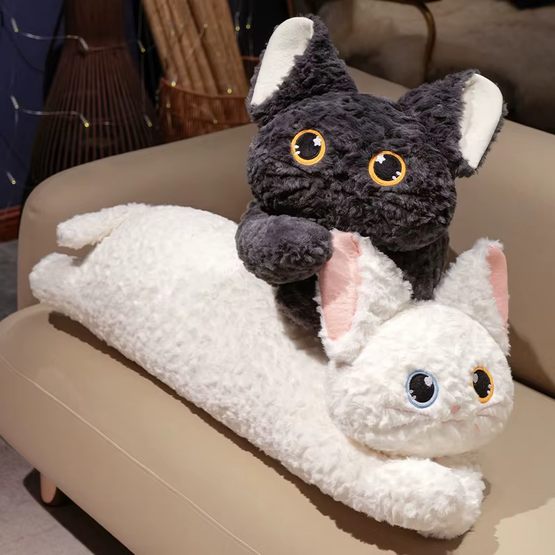 Almohada peluche gato para niños – Cojín decorativo suave para habitación - imagen 2