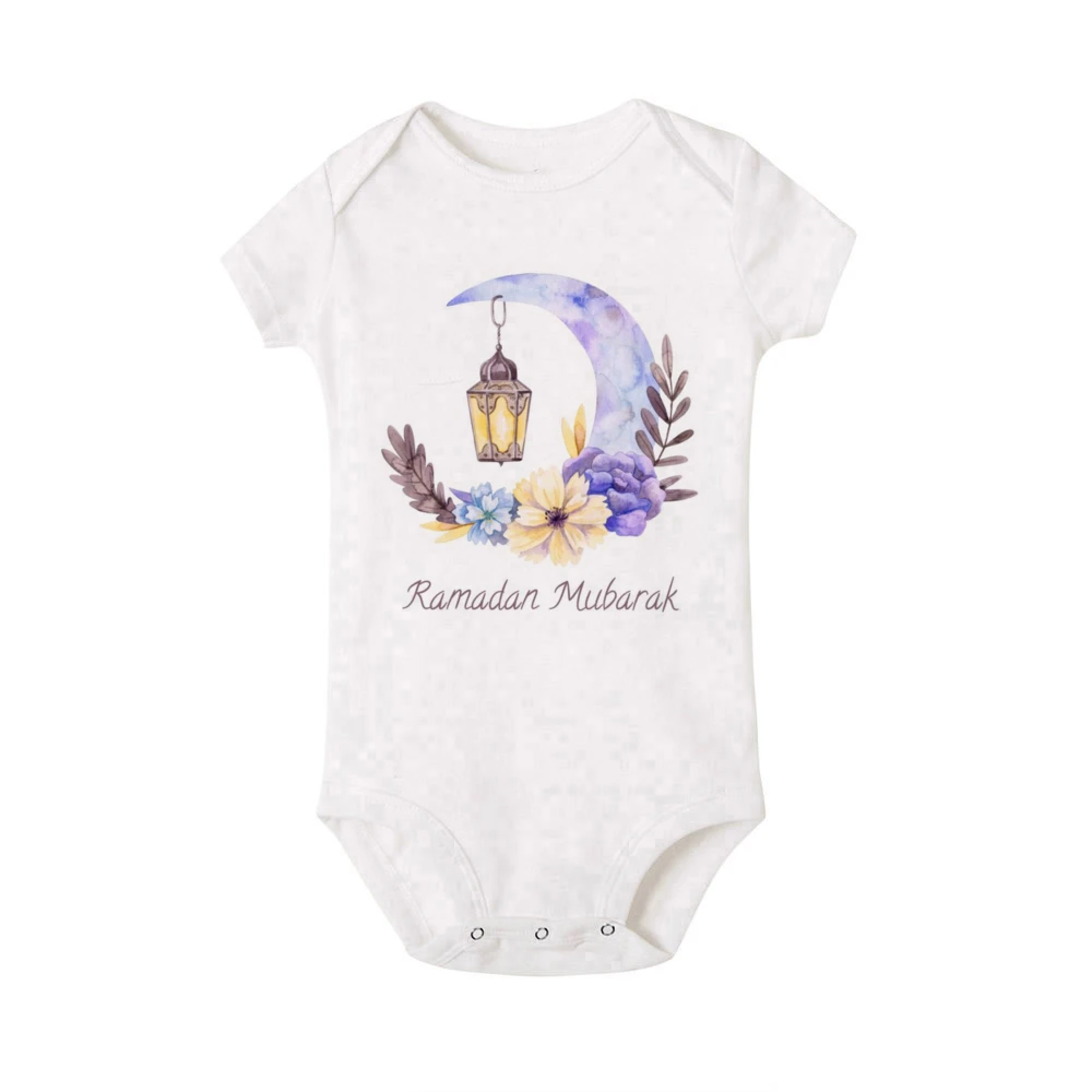 Mameluco con estampado de Ramadán feliz para niños pequeños, mono de Ramadán Kareem para bebés, ropa para niños y niñas, regalo para recién nacidos, traje de Ramadán infantil - imagen 4